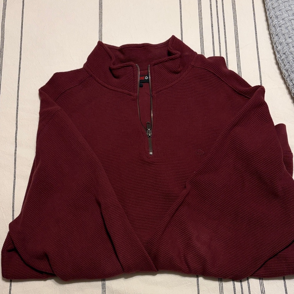 Wolverine Men's Maroon Zip-Up Sweater